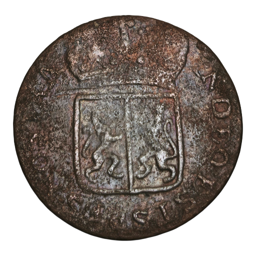 1 duit voc coin reverse