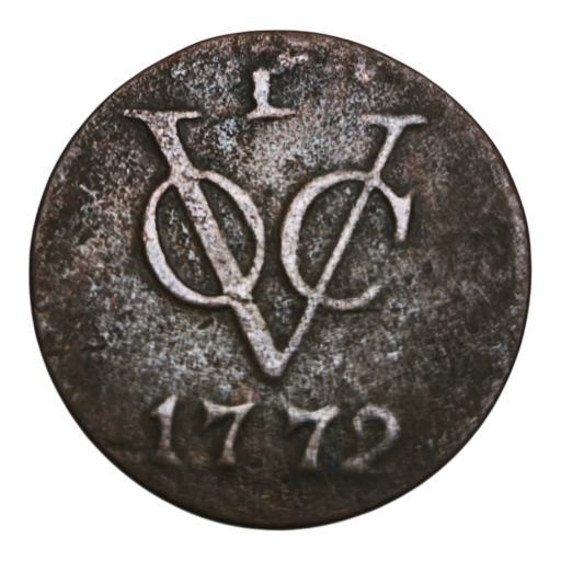 1 duit voc coins 1772