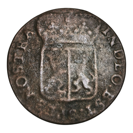 1 duit voc coins 1772 reverse