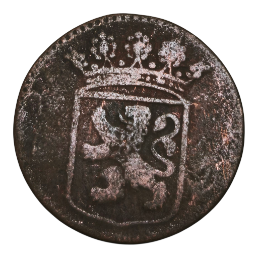 1 duit voc coins reverse