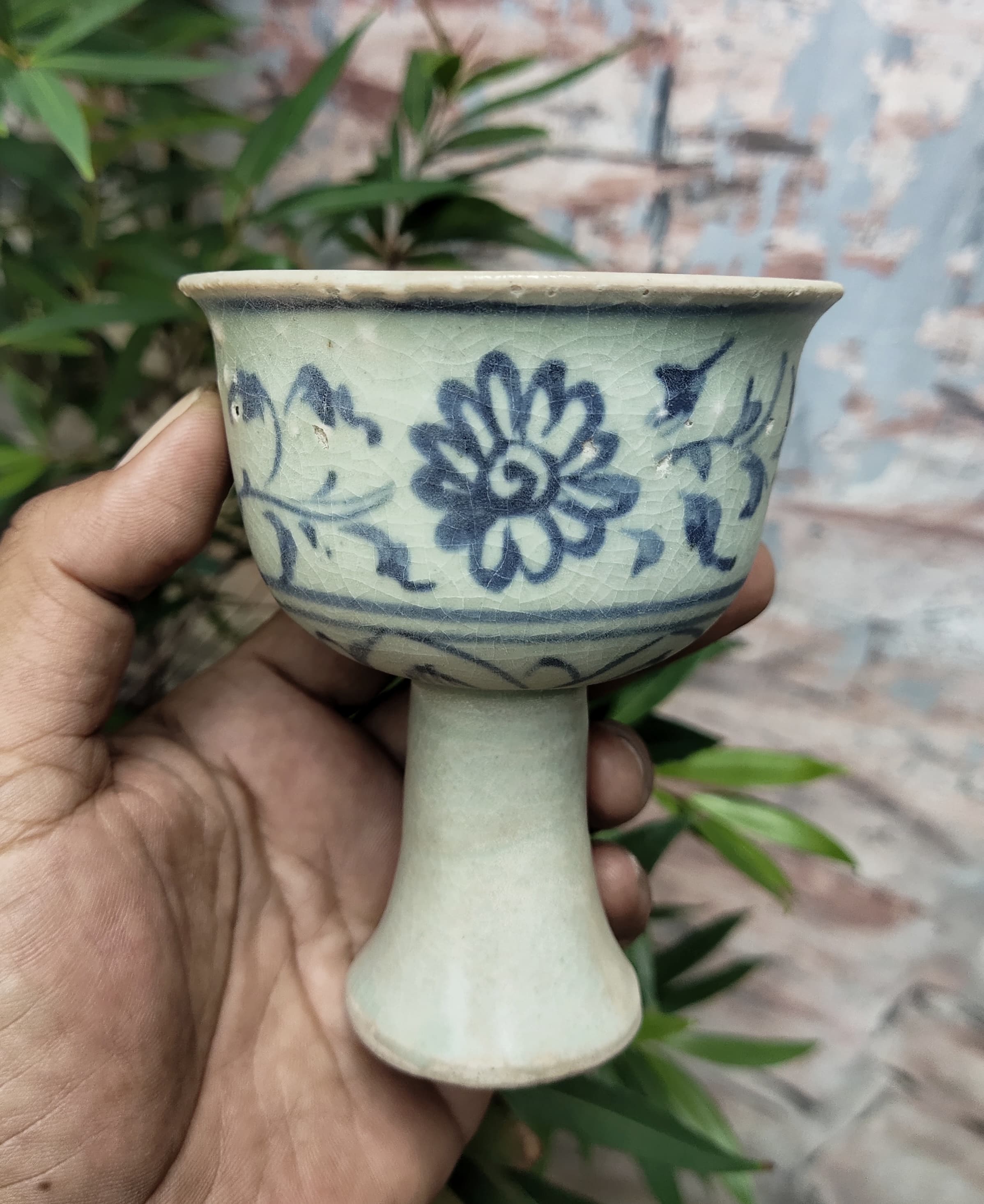 Ming Dynasty Era Stem Cup - Chinese Porcelain Collector Piece | ArtefactsHunter