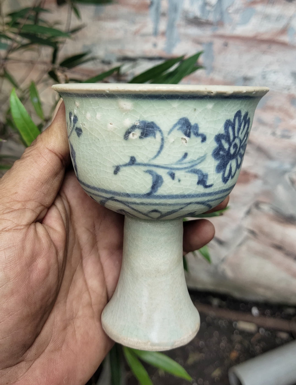 Ming Dynasty Era Stem Cup - Chinese Porcelain Collector Piece | ArtefactsHunter