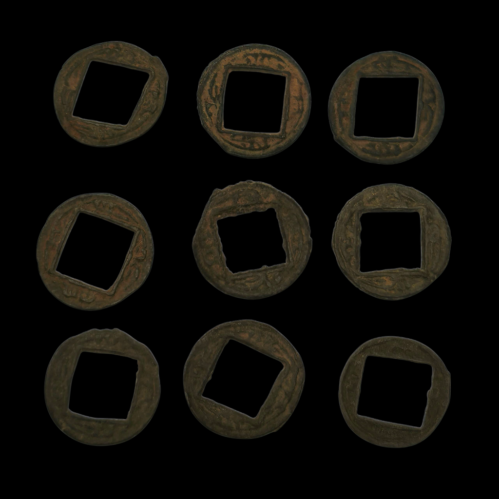 Indonesian Cash-Style Token Flans 18-19th Century - Palembang Bangka Type | Lot of 9