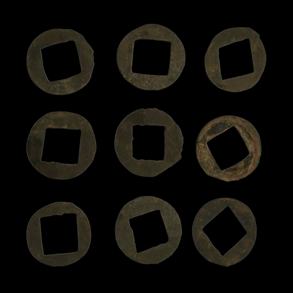 Indonesian Cash-Style Token Flans 18-19th Century - Palembang Bangka Type | Lot of 9