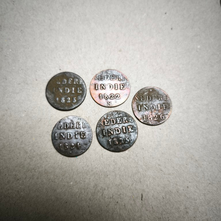 Netherlands Indies Colonial Coins - Stuiver Copper | Batavia Trade Coins