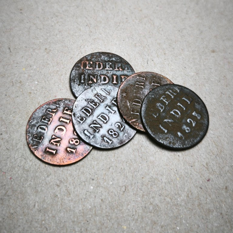 Netherlands Indies Colonial Coins - Stuiver Copper | Batavia Trade Coins