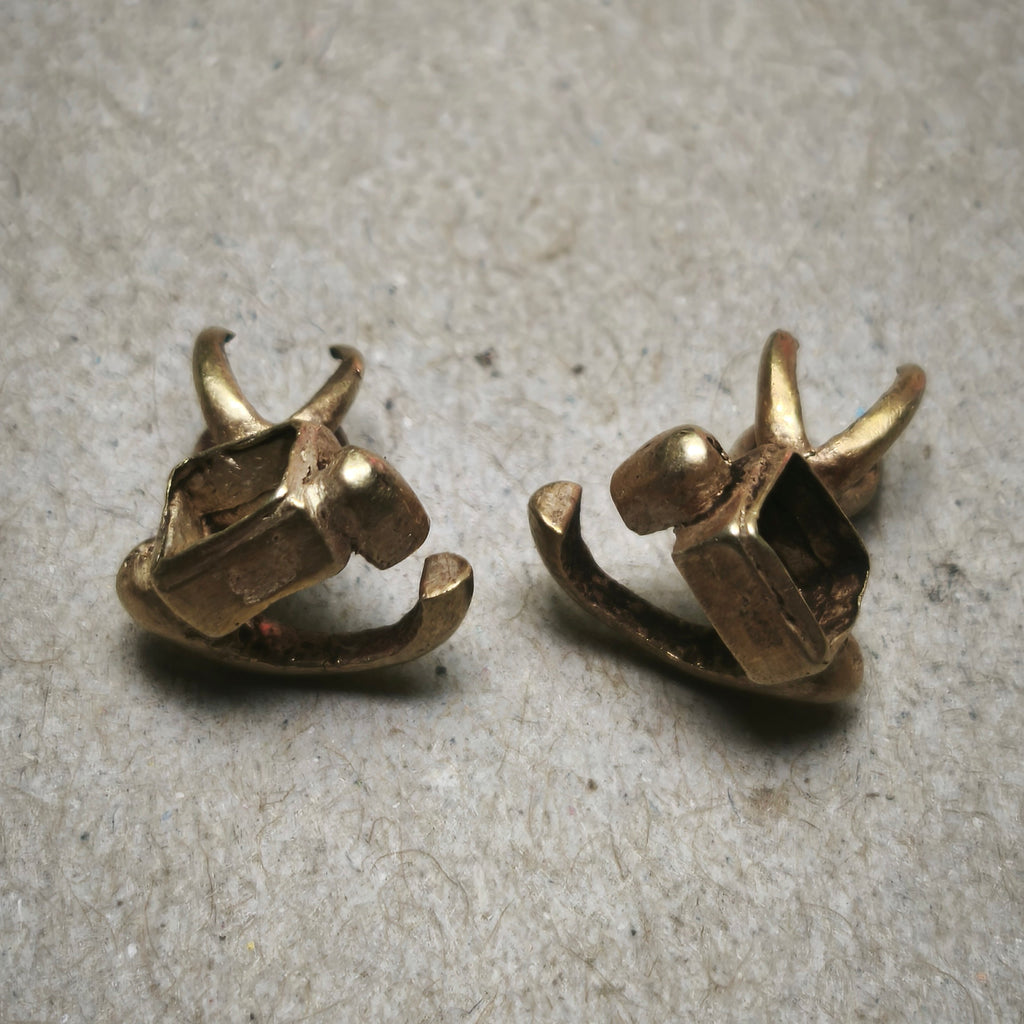Pair of Ancient Javanese Gold Ear Clips - Majapahit/Airlangga Era | ArtefactsHunter