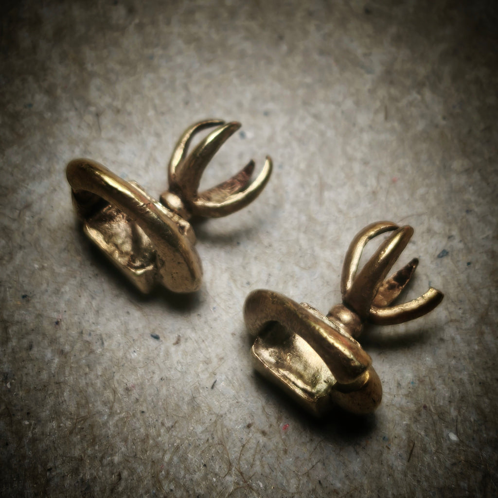 Pair of Ancient Javanese Gold Ear Clips - Majapahit/Airlangga Era | ArtefactsHunter