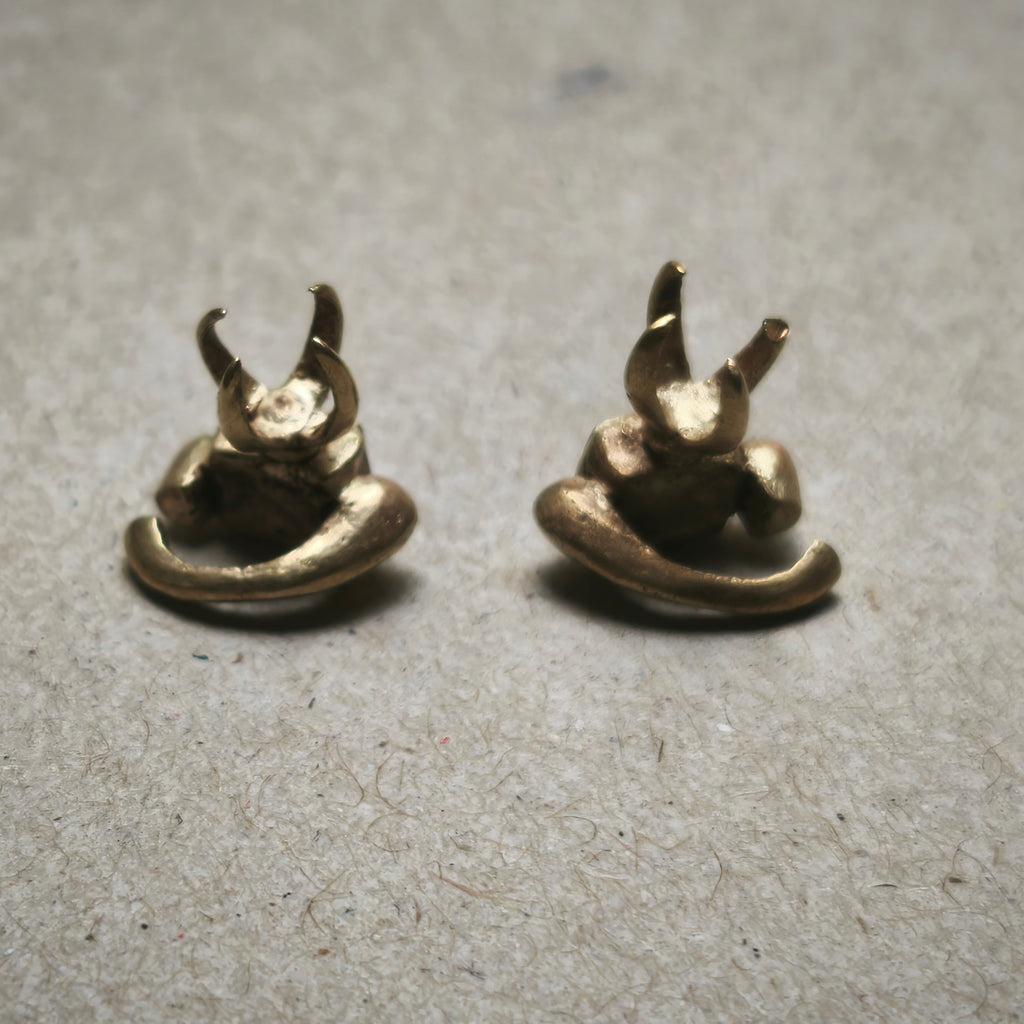 Pair of Ancient Javanese Gold Ear Clips - Majapahit/Airlangga Era | ArtefactsHunter