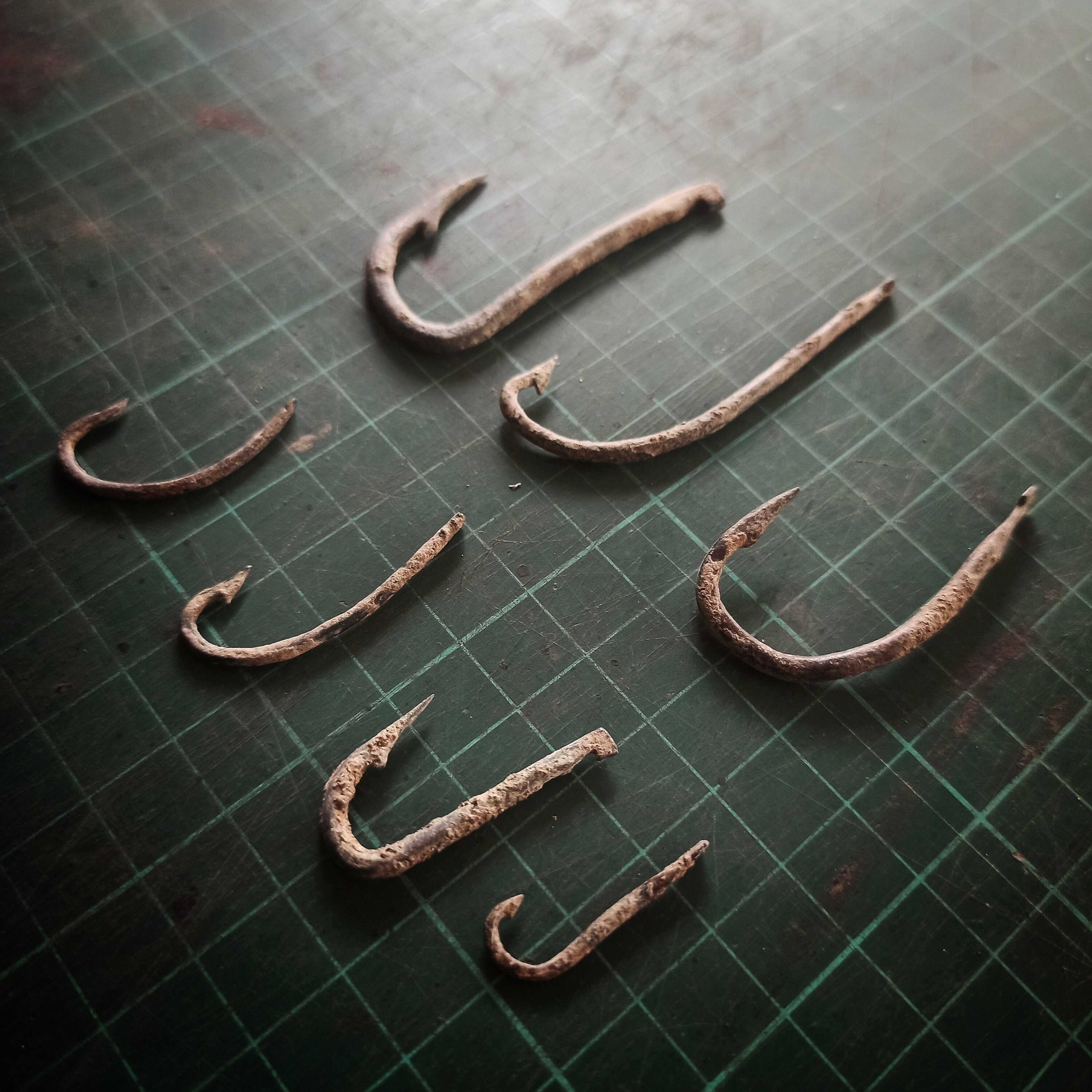 Set of vintage fishing hooks
