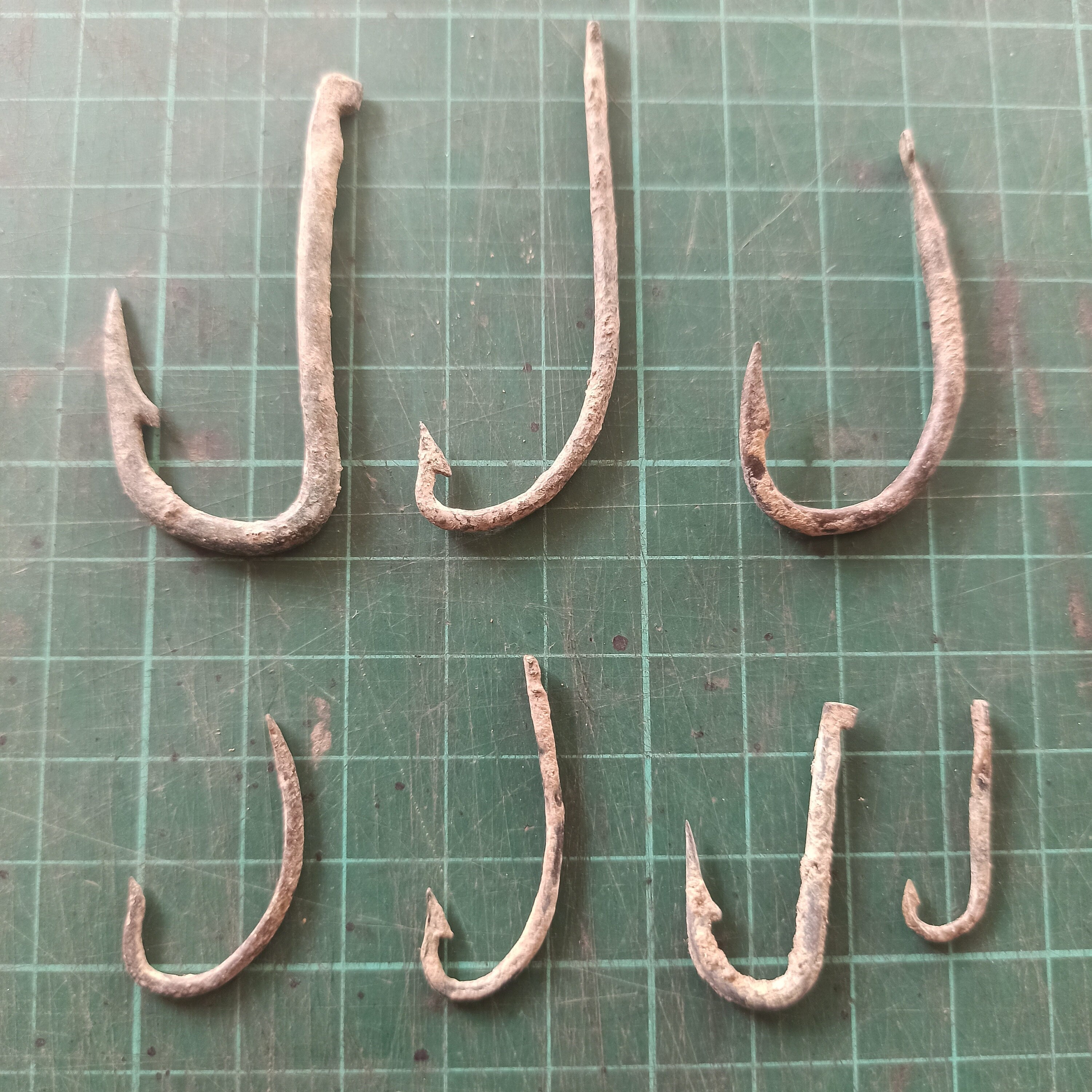 Set of uncleaned Vintage fishing hooks