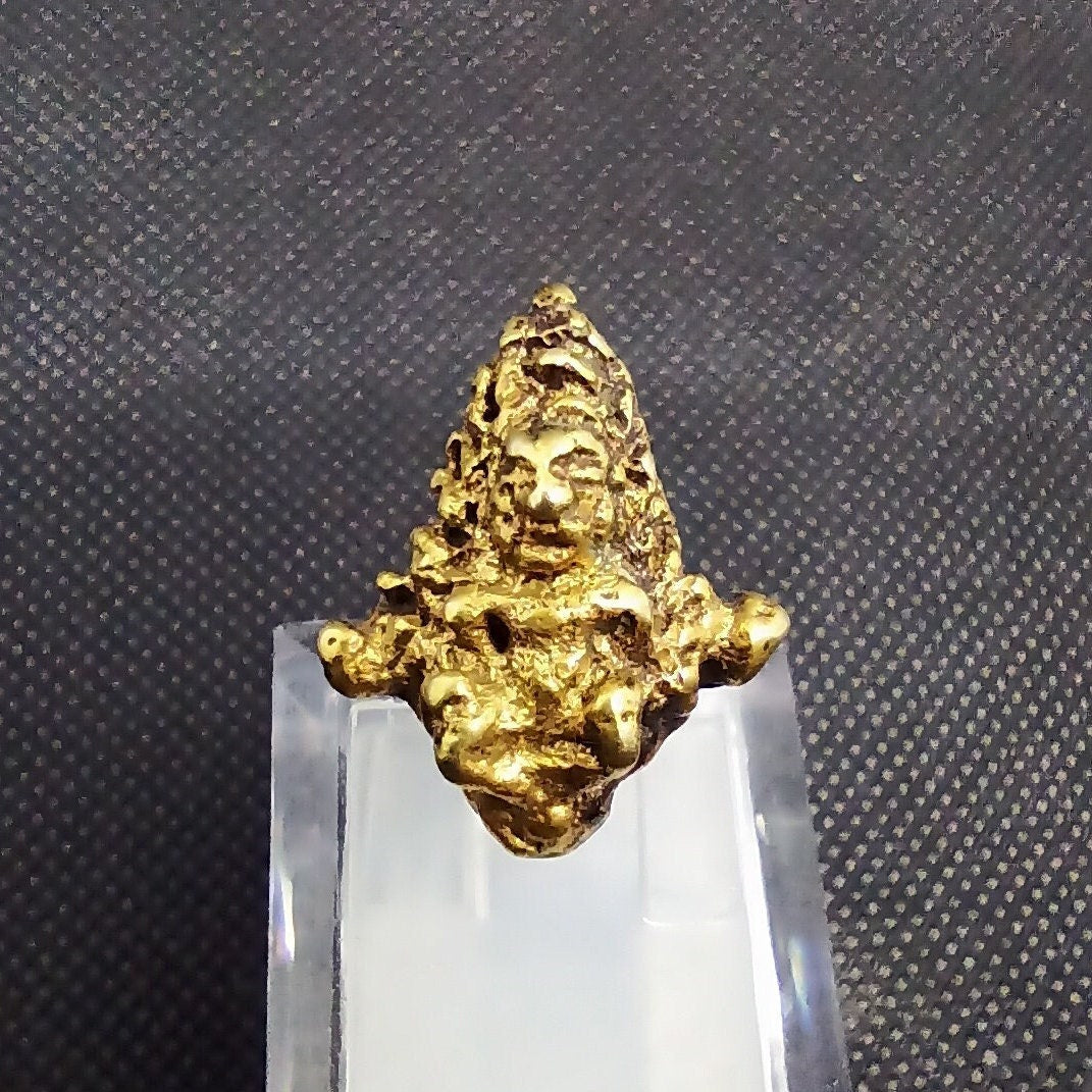 Ancient Javanese Gold Earpiece figurine 