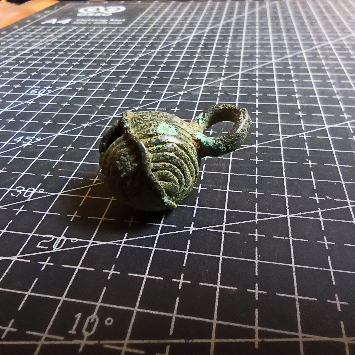 Bronze bell side view