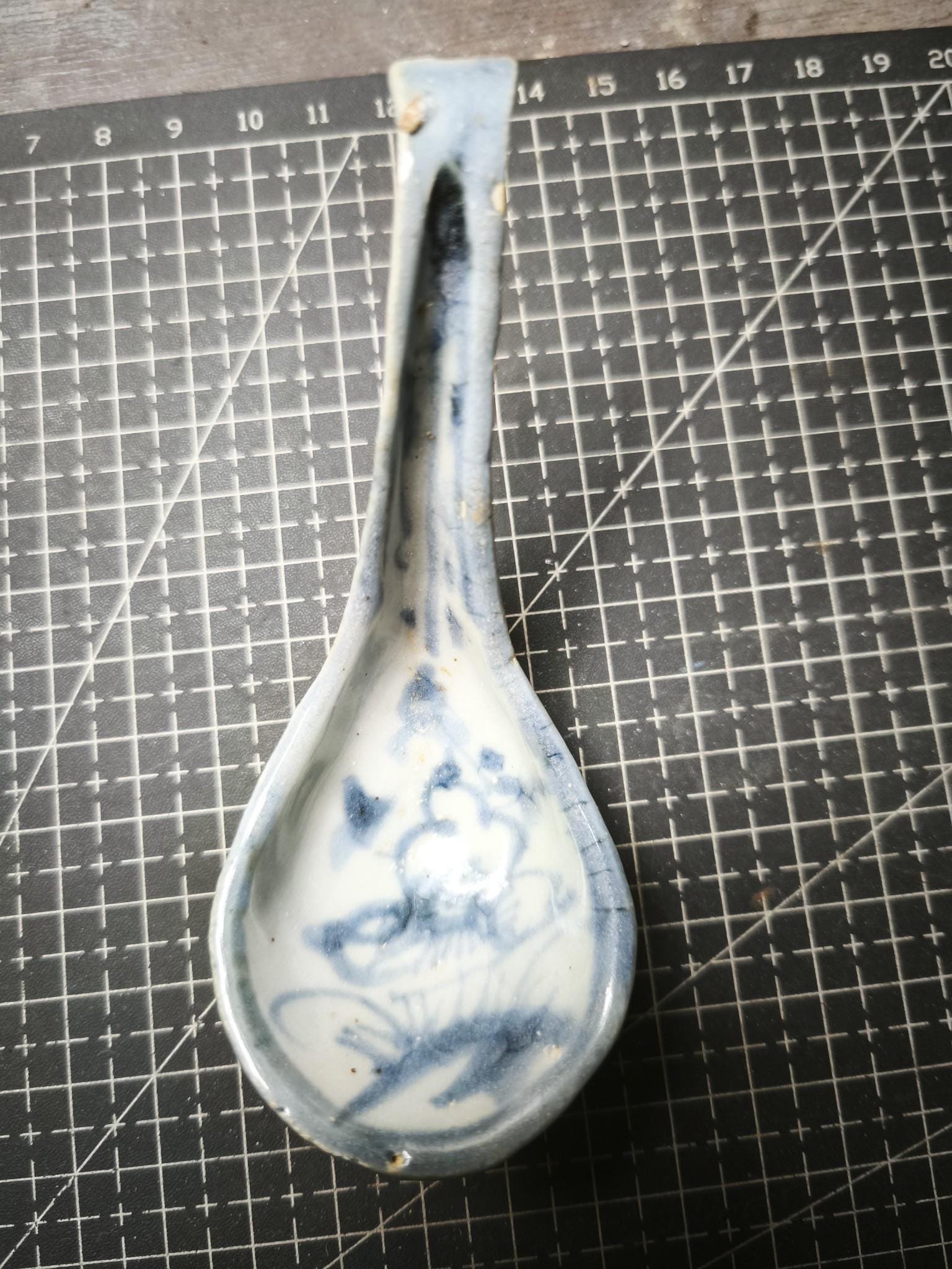 Ming Qing Dynasty Chinese Porcelain Spoon | Javanese Trade Route Ceramic