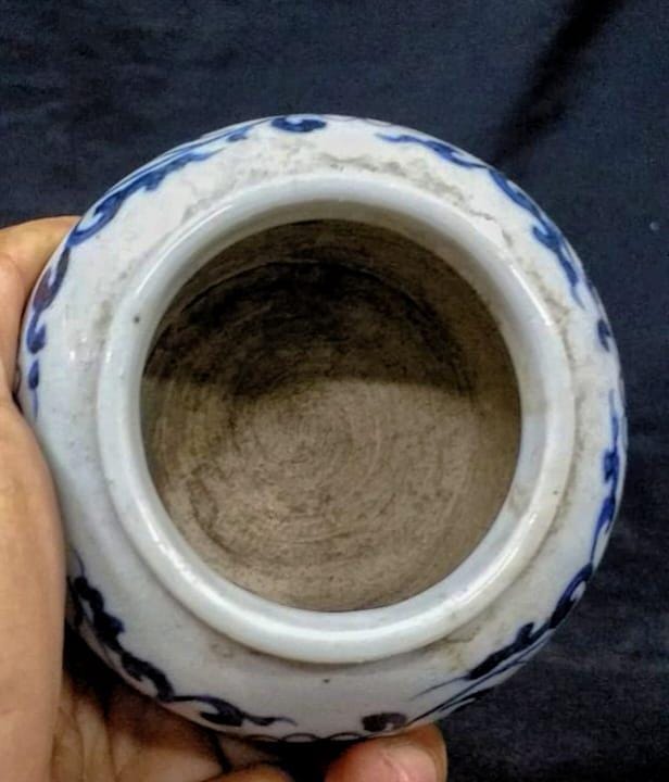 Yuan Dynasty Chinese Blue White Porcelain Small Jar | ArtefactsHunter